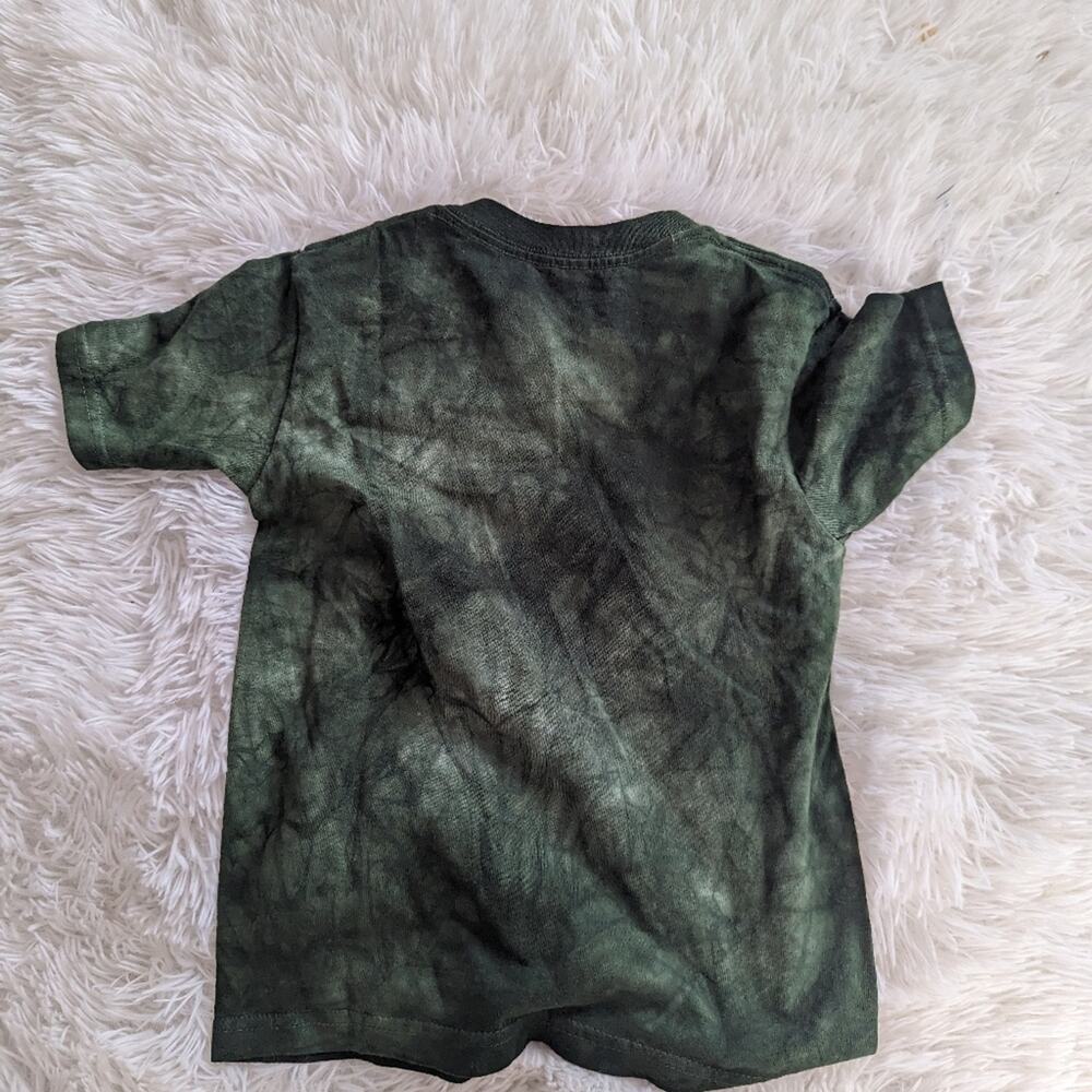 Unisex Christmas Boxer Puppy Kids Green Tie Dye Shirt Santa Hat Small - Picture 2 of 4